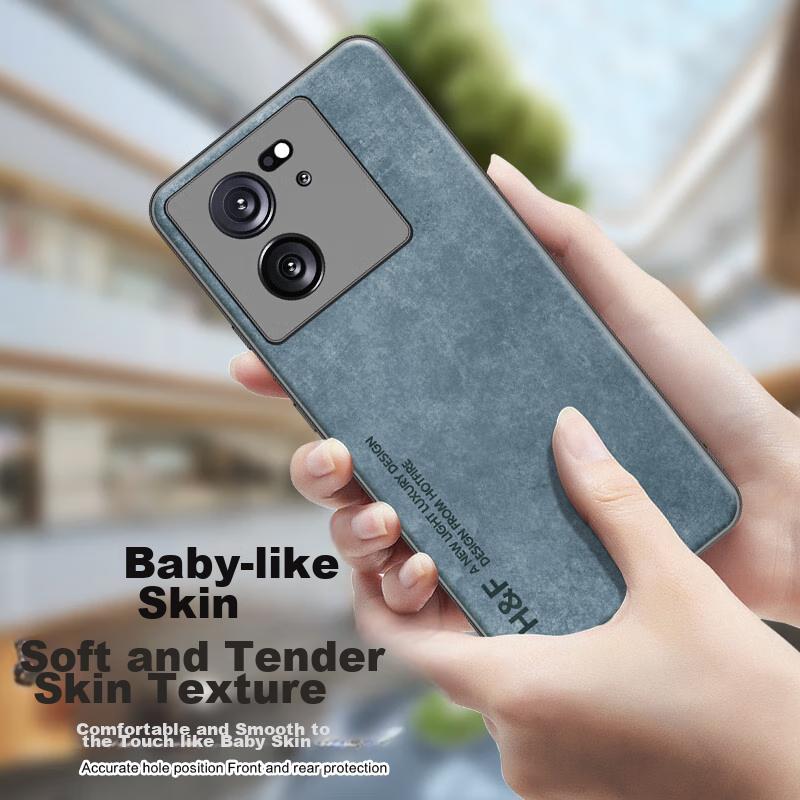 HotFire Phone Case for Xiaomi Redmi K60 Pro, Upgraded Skin-Like Matte Lens Full Protection Silicone Cover - Coral Blue