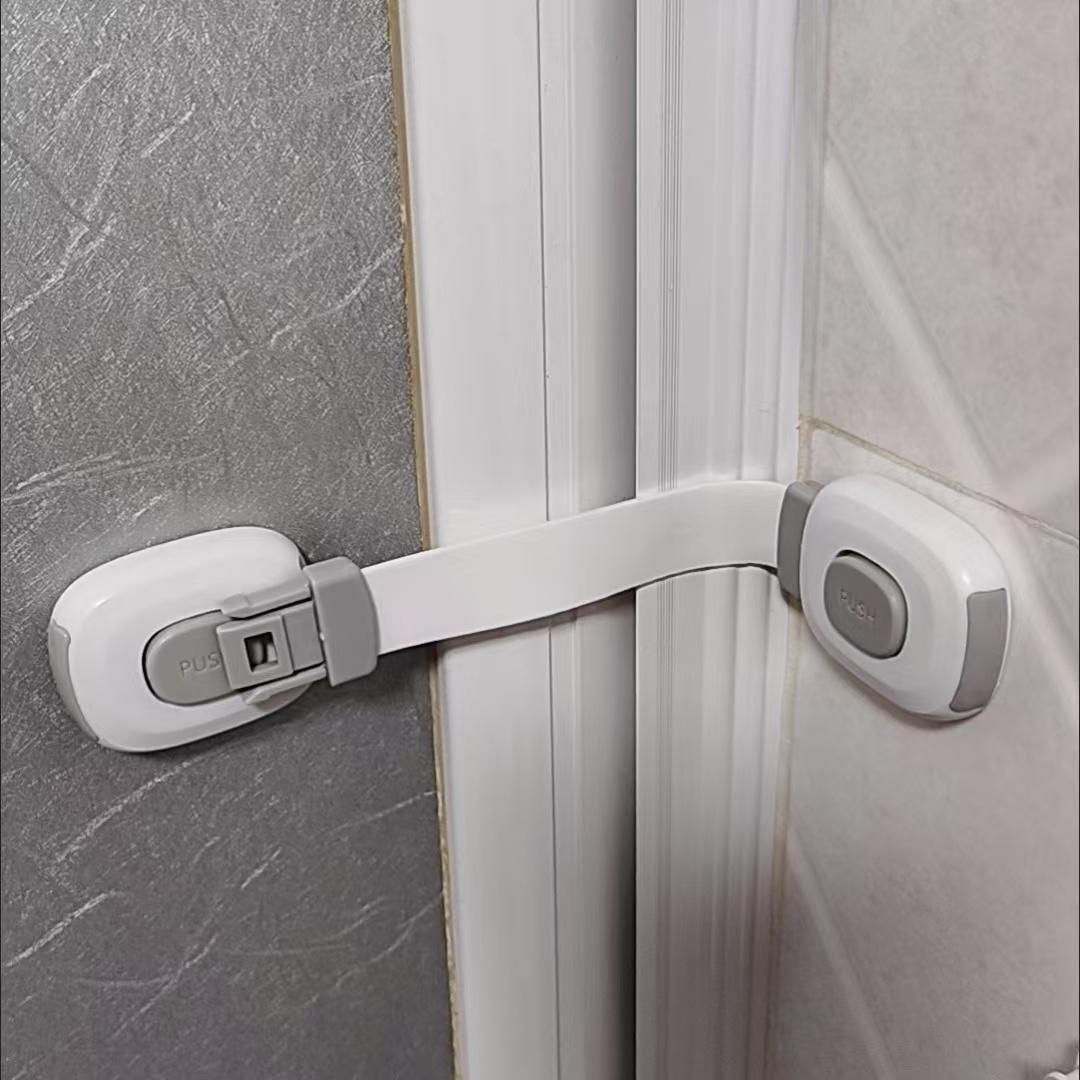 

Многофункциональный детский предохранитель для ящика, замок для дверцы кухонного шкафа, замок для защиты детей от холодильника, пряжка для ручки против защемления серый