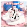 Cute Silicone D-Pad ABXY Button Sticker and Thumb Grip Cap Set for Switch Compatible Controllers