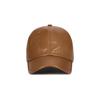 VARZAR VA Cubic Stud Vegan Leather Ball Cap Camel