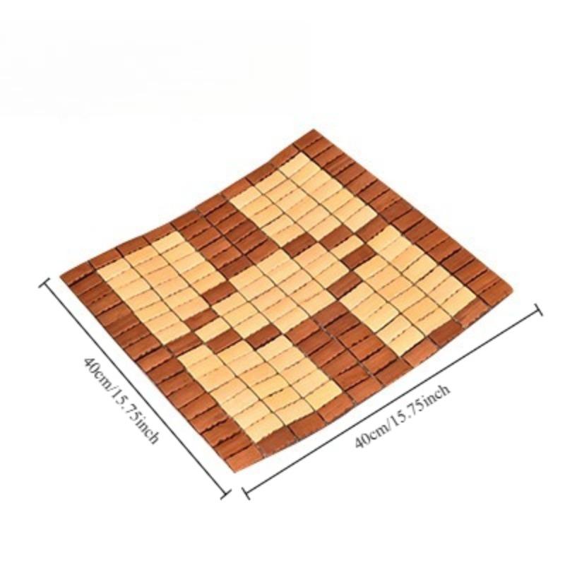 Cool Bamboo Mat Cushion Breathable Seat Pad for Office Computer Chair Car Seat Home Outdoor Cooling Cushion Comfort Sitting Mat 40x40cm