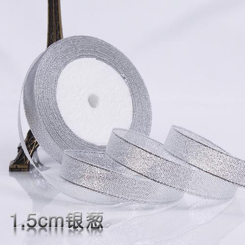 22metrů Rolka Zlatá Stříbrná Třpytky Saténová stuha Řemeslné Svatební Dekorativní DIY Organza Cibulové stuhy Mašle Vánoční dárkové potřeby