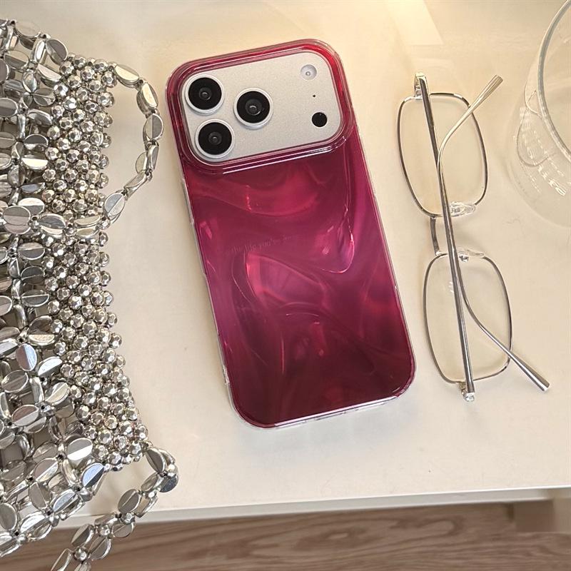 Drop-Proof Double Layer Burgundy Gradient Case for iPhone 14/13 and Apple 17/16/15 Pro Max