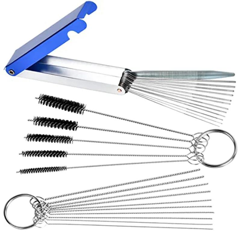 Carburetor Cleaning Kit - 304 Stainless Steel & Nylon Spiral Jet Remove Tool for Auto/Motorcycle/ATV/Welder