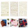3Sheets Self Adhesive 3D Letter Alphabet Stickers 3D Puffy Number Decals  Greeting Cards