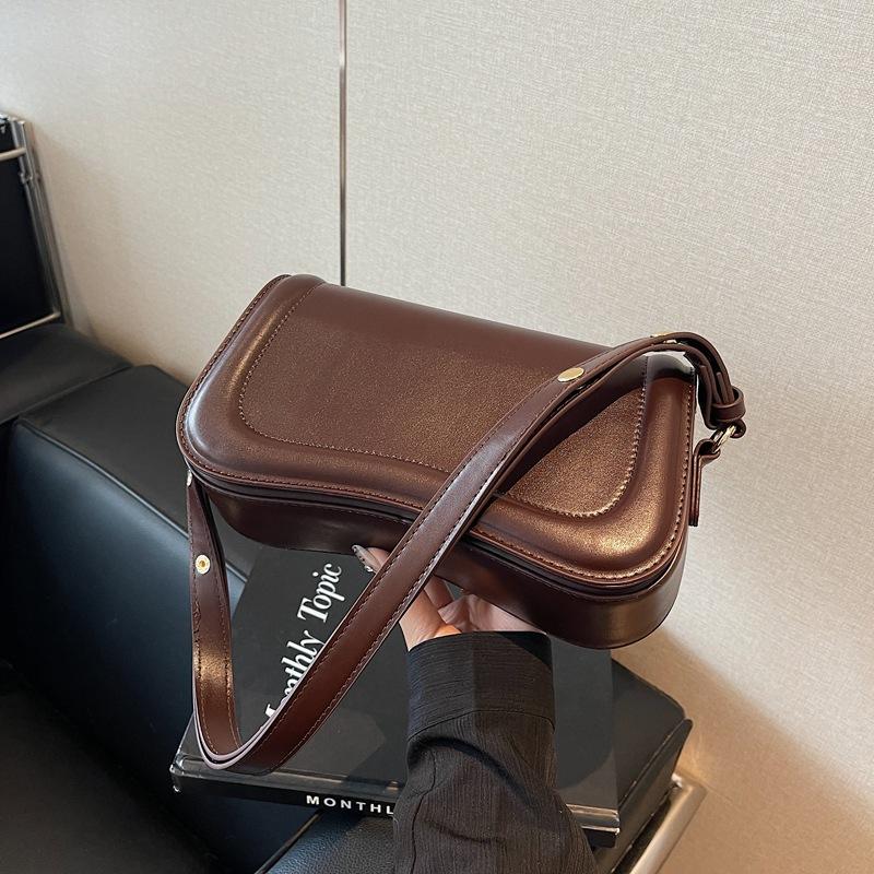 Popular Small Square Bag Women's New Autumn and Winter Versatile Retro Shoulder Crossbody Armpit Bag