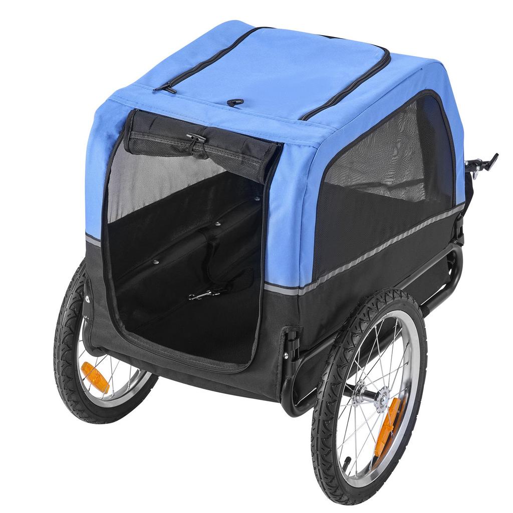 VEVOR Dog Bike Trailer, Supports Up To 30 Kg, Pet Cart Bicycle Carrier for Small & Medium Dogs, Easy Folding Frame with Quick Release Wheel