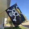 For One Piece Animation Luffy's Straw Hat Pirate Flag Multi-colored, for Room, Cosplay & Party, 59in X 36in (3x5 FT)
