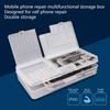 Multi-function Box with Double Layer Mobile Phone LCD Screen Mainboard IC Parts Repair Plastic Storage Box PVC Material