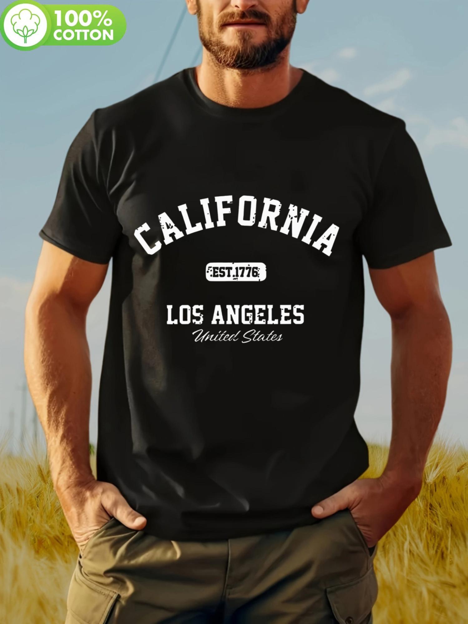 Heavyweight 100% Cotton T-shirt - 1130LOS1776 California Vintage Graphic Print S
