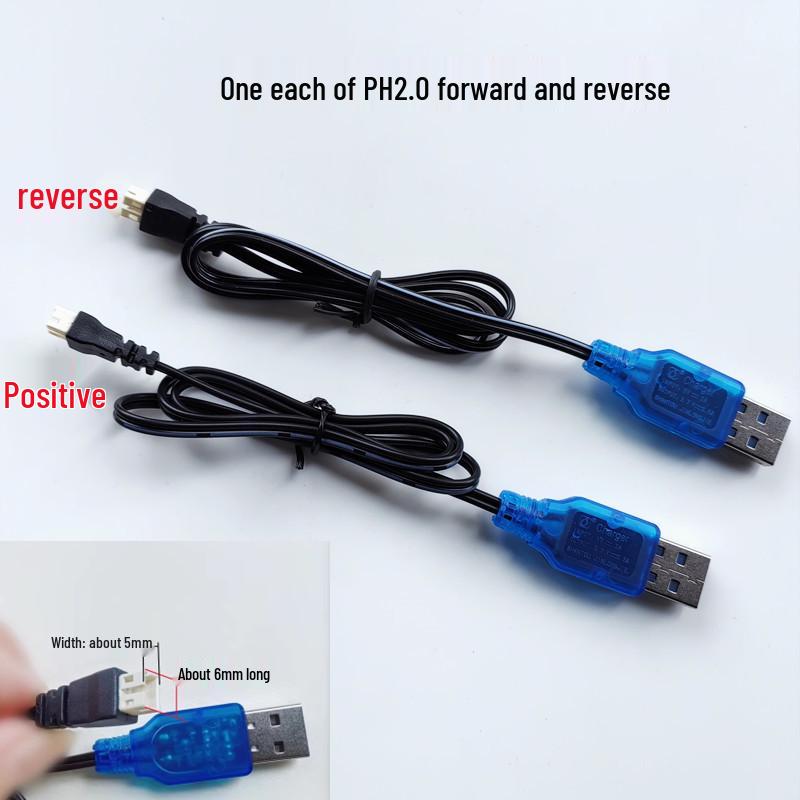 Compact USB Charger Cable for 3.7V Remote Control Helicopter Drone
