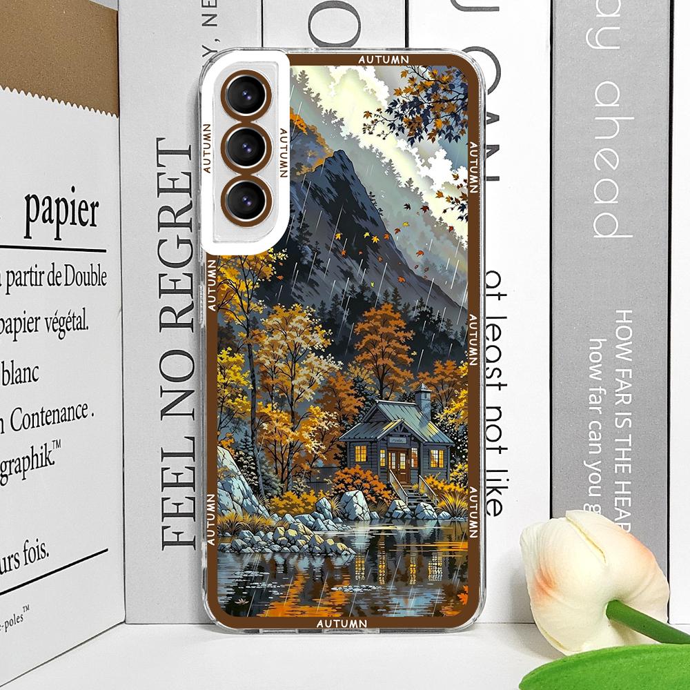 Creative Autumn Landscape House Scenery Phone Case for Xiaomi Redmi Note 15 Pro Plus 13 12 11 10 14 PRO+ 14C 13C 12C Soft Cover