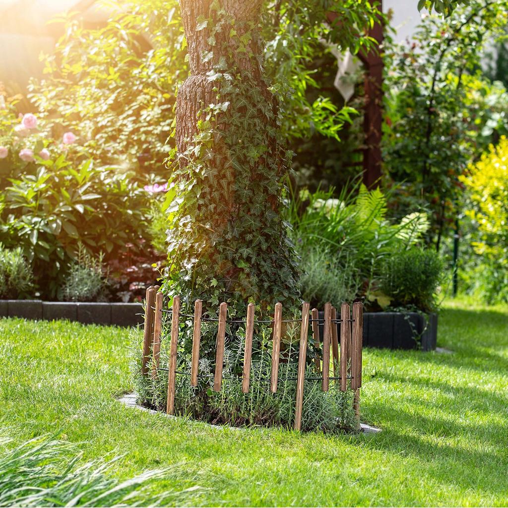 KADAX Wooden Garden Palisade Edging 185cm