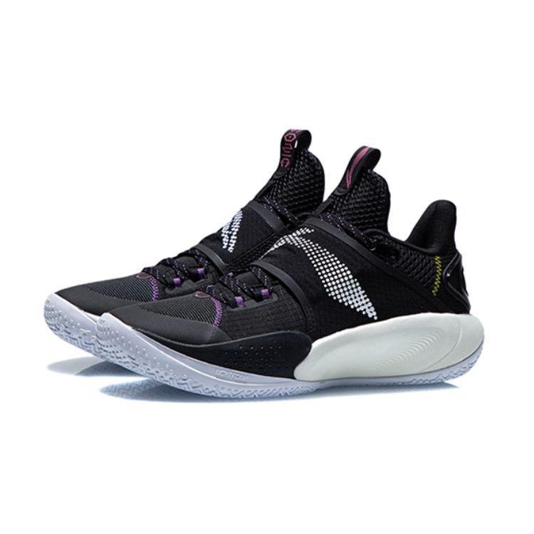 LiNing Sonic 9 Youth Edition Non-Slip Wear-Resistant Breathable Low-Top Basketball Shoes Kids Sneakers Black ABPR031-2
