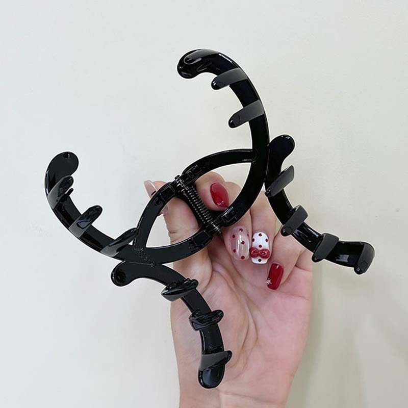 Clips de păr acrilic mare ondulat la modă pentru femei, coreean, culoare jeleu, acetat, geometric, cruce, accesorii de păr