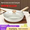 Maifan Stone Non-Stick Frying Pan for Steak, Eggs & Pancakes - Flat-Bottomed for Induction & Gas Stoves