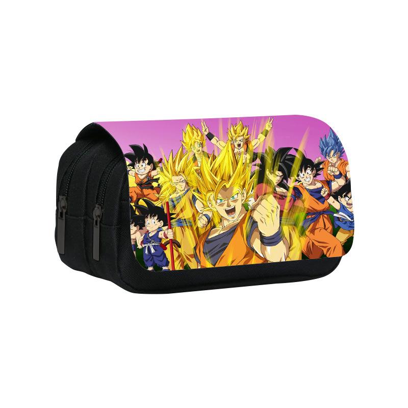 Dragon Ball Goku Anime Pencil Case Big Pencil Bags Stationery Pen Case For Boys Trousse Double Layer School Pencil Case