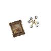 Hand Carved Floral Photo Frame Figurine Tabletop Ornament Antique Picture Holder Modern Statue