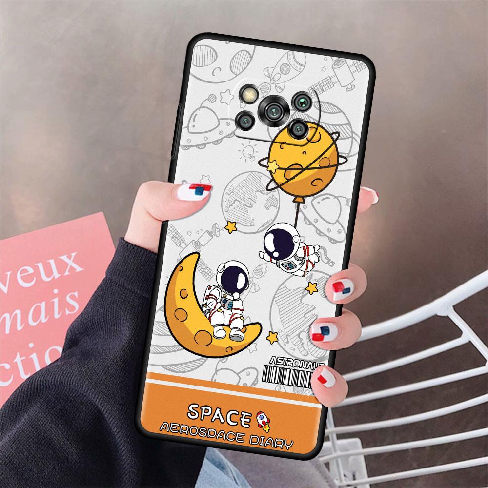 Case For Xiaomi Mi Poco X3 NFC X4 Pro F3 F4 GT M4 M3 F1 C40 11 Lite 11T Soft Silicone Funda Phone Cover Fashion Cool Astronaut