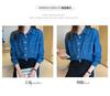 Hong Kong Style Blue Denim Shirt Jacket Women's Spring and Autumn 1116 New Casual Loose Top Long Sleeve Shirt Thin