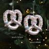 2pcs Shatterproof Pink Christmas Tree Ornaments set with Hanging Loops for Xmas Holiday Party Decorations Plastic Donuts Pendant