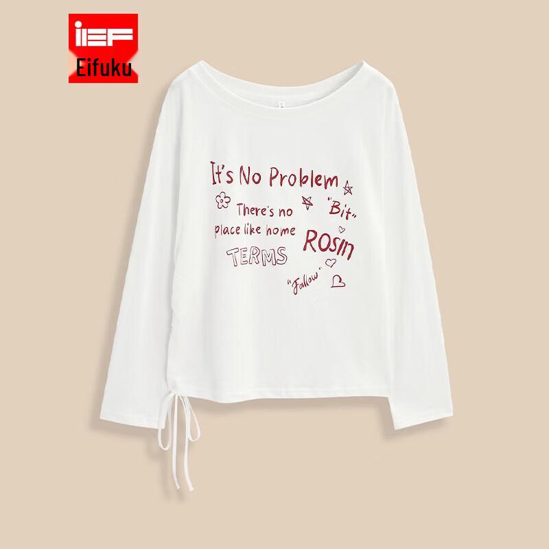 IEF 2026 Summer Korean Style Letter Print Top One Size