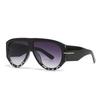 Designer's New Fashionable Sunscreen Men's and Women's Large Frame Sunshade Sunglasses Trendy Retro Sun Glasses UV400 Eyewear
