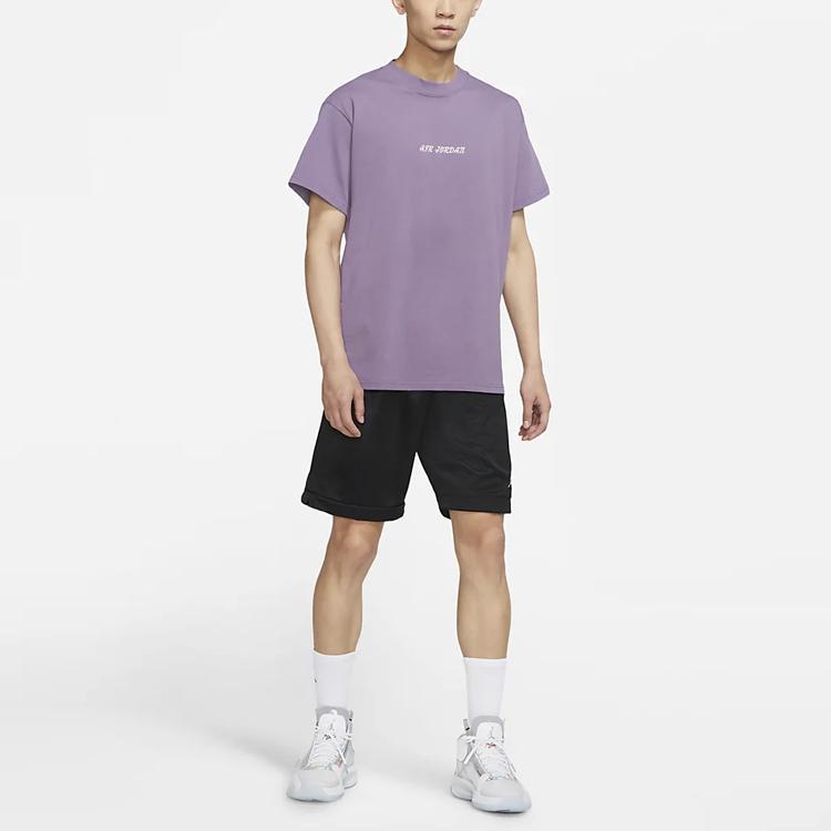 Jordan T Shirt Men's Gray Purple (Unisex) T-Shirts DQ4960 574