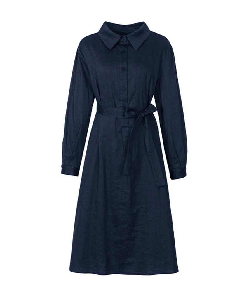 SOUP Shirt Collared Belted Dress (Sa9Opf2)