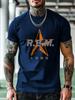 Casual Graphic Tshirt - R.E.M 1993 Star Print Short Sleev...
