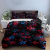 Red and Blue Starry Bedding Set Bedding Duvet Cover Set Duvet Cover Pillowcases  (1 * Duvet Cover 2 * Pillowcases, Without Duvet Insert)