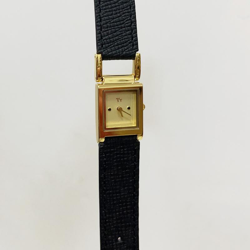 Tianta Square Belt Women S Watch Hollow Retro Simple Fashion Gold Watch Niche Same