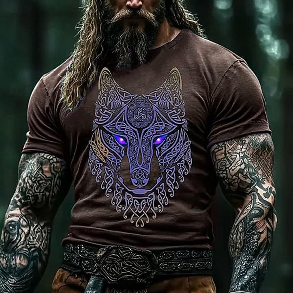 Men's Graphic Animal Dragon T Shirt Tee Short Sleeve T Shirt 3D Print Crew Neck Shirt Vintage Fashion Designer Outdoor Casual