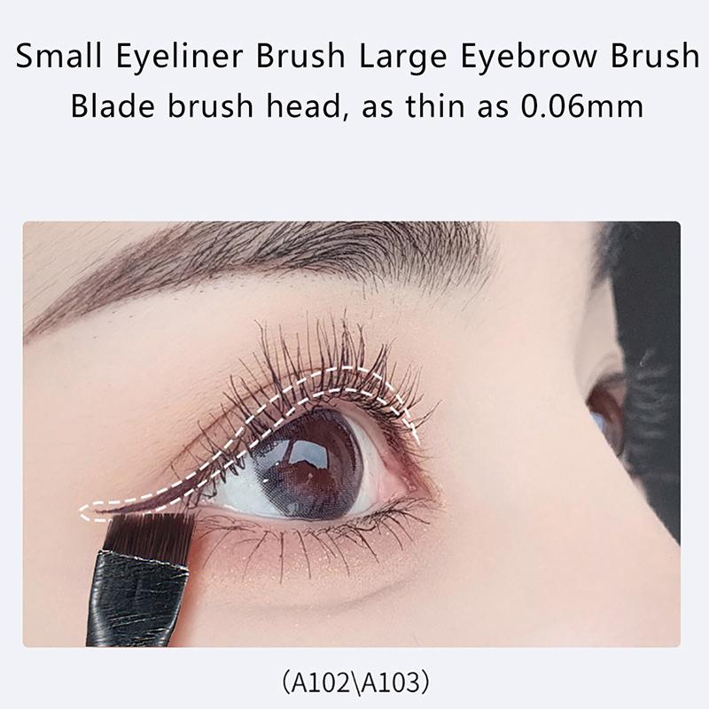 3Pcs Blade Eyeliner Brush Eyebrow Brush Portable Flat Fine Eyeliner Brow Contour Makeup Brushes Cosmetic Beauty Makeup Tool