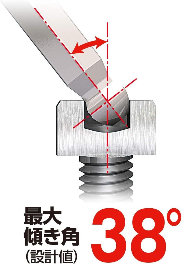 VESSEL Hexagonal Ball Point Short Long Flats 8200BP-L L-Wrench, Shank, Type, 1.5mm