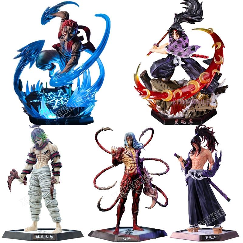 26cm Kimetsu Yaiba Akaza Anime Figure Kokushibou Demon Slayer Action Figure Agatsuma Zenitsu /Daki /Gyuutarou Figurine Doll Toy