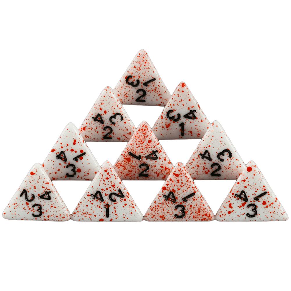 

Набор многогранных игральных костей D4-D20 непрозрачные кровавые цифровые игральные кости для веселой настольной игры для вечеринок D4