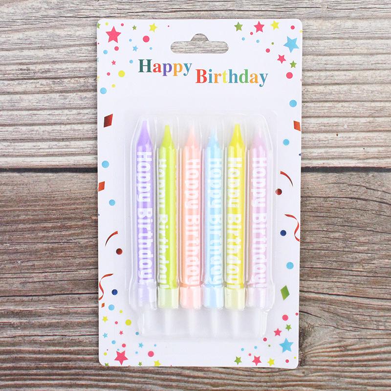 New Baking Cake Decoration Ins Colorful English Letter Shape Birthday Candles Birthday Party Candles