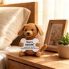 Handgehäkelte Hundefigur mit Knochenförmigem Schild Kleine Haustierdekoration Geschenk für Hundeliebhaber Einzigartiges Sammlerstück