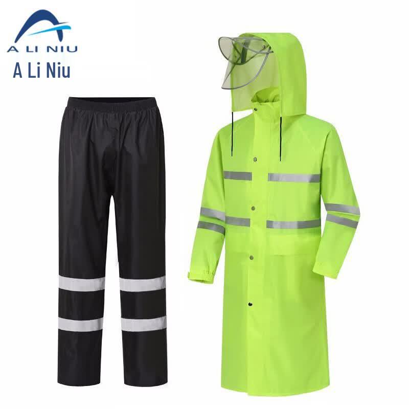 Aliniu AF-164 Reflective Safety Rain Suit Set 170