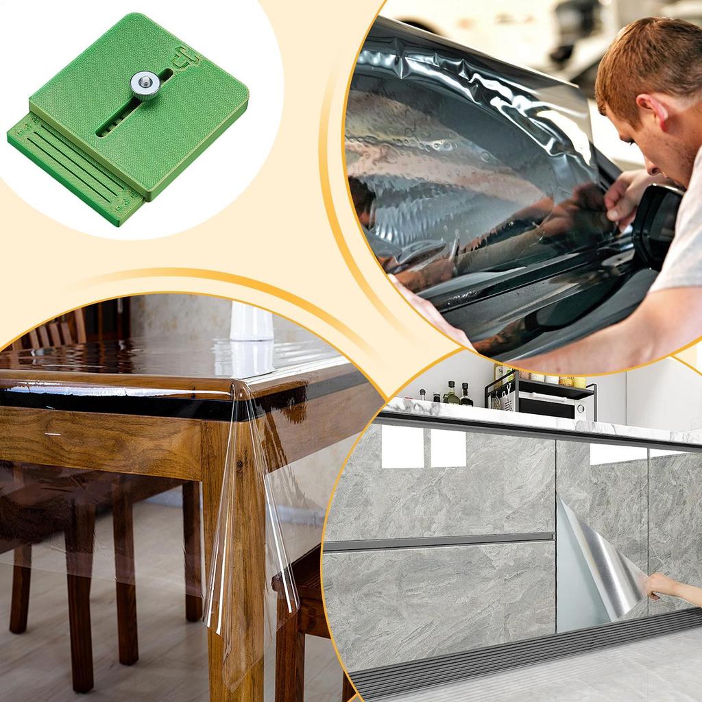 Edge Trimming Guide Anti-Slip Precision Portable Adjustable DIY Edge Wrap Cutting Template Tool for Door Table Car Window