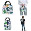 Cartoon Game Console Pattern Insulated Lunch Bags Cooler Bag Reusable Portable Tote Lunch Box Food Handbags Work Outdoor