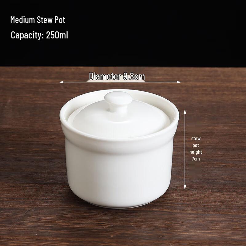 Zhaoran Ceramic Double Boiler Stew Pot with Lid