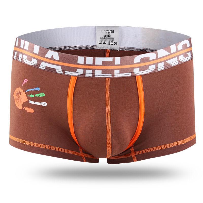 Topyard Men's Low Waist Cotton Boxer Briefs - Breathable Teen Fashion Print
