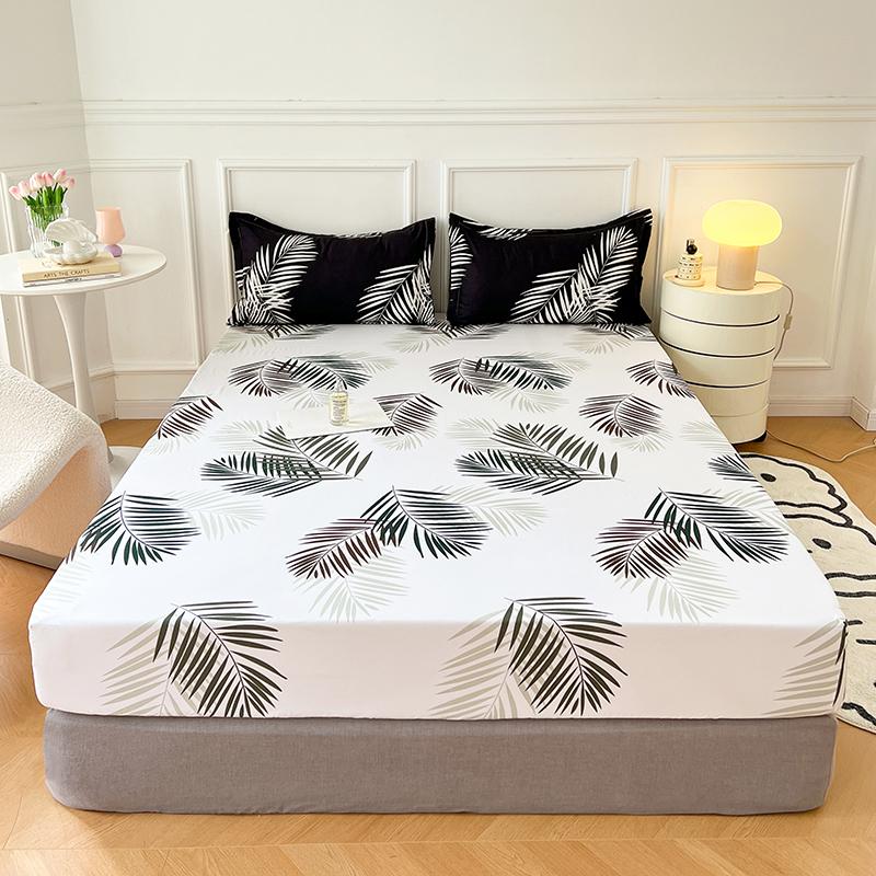 Queen Bonenjoy Size Fitted Bed Sheet With Elastic Band King Size Bed Cover Floral Style Sabanas Cama 150 Sheets No Pillowcase