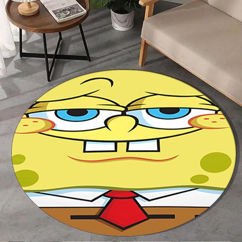 1PC bob And Friends Adventure Round Rug, Non-slip Chair Mat, Home Decor, Circle Carpet Perfect for Office, Bedroom, Living Room,Christmas gift