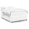 VidaXL Slat Bed Base with Mattress White 140x190cm Faux Leather 3288421
