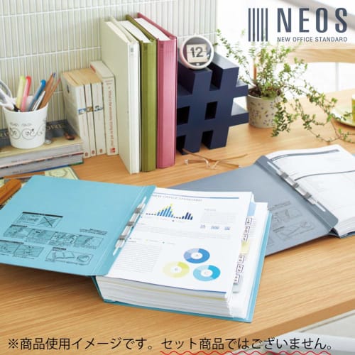 KOKUYO File Gabatto File NEOS A4 Vertical 2 Holes Turquoise Blue Fu-NE90B