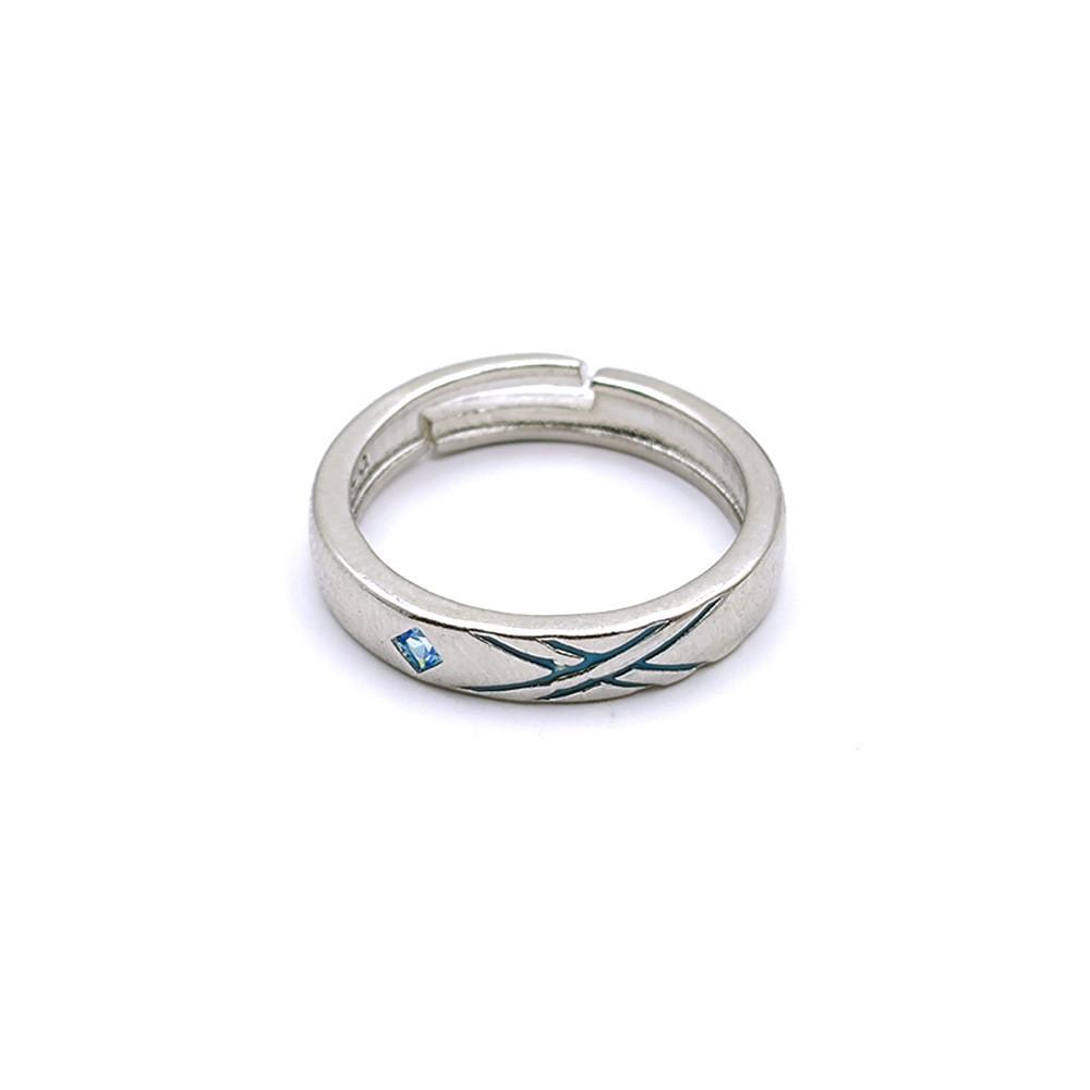 

Darling In The Franxx Couple Adjustable Ring With Cartoon Character Copper Material For Cosplay Fans синий
