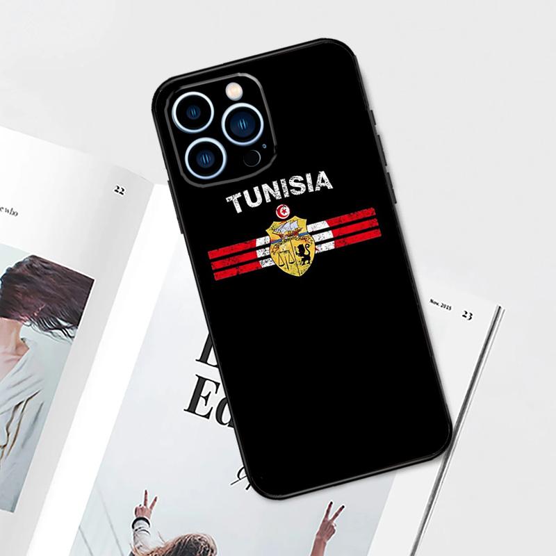 Tunisia Flag Map Case For iPhone 15 16 14 13 12 11 Pro Max Mini Cover X XR XS 8 7 14 15 16 Plus Accessories